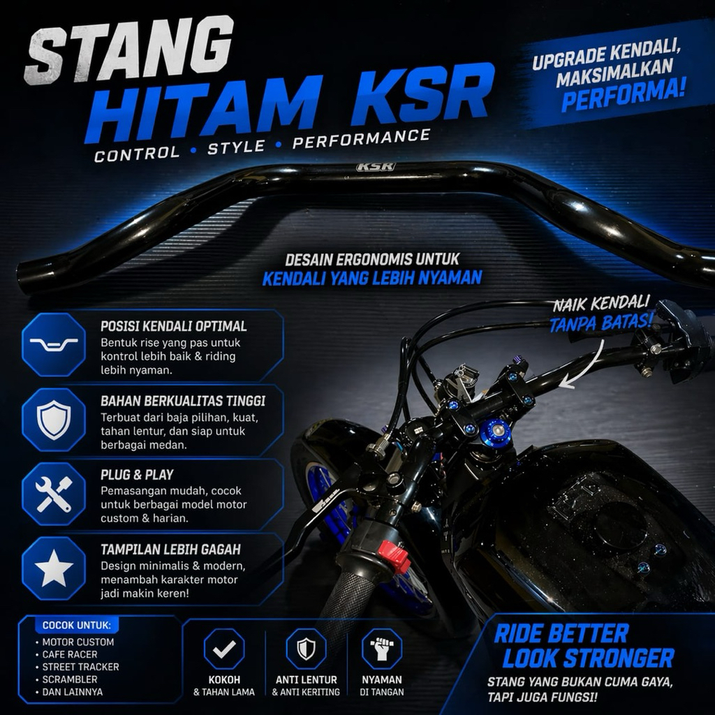 Stang hitam KSR Rx-king,rx spesial DLL