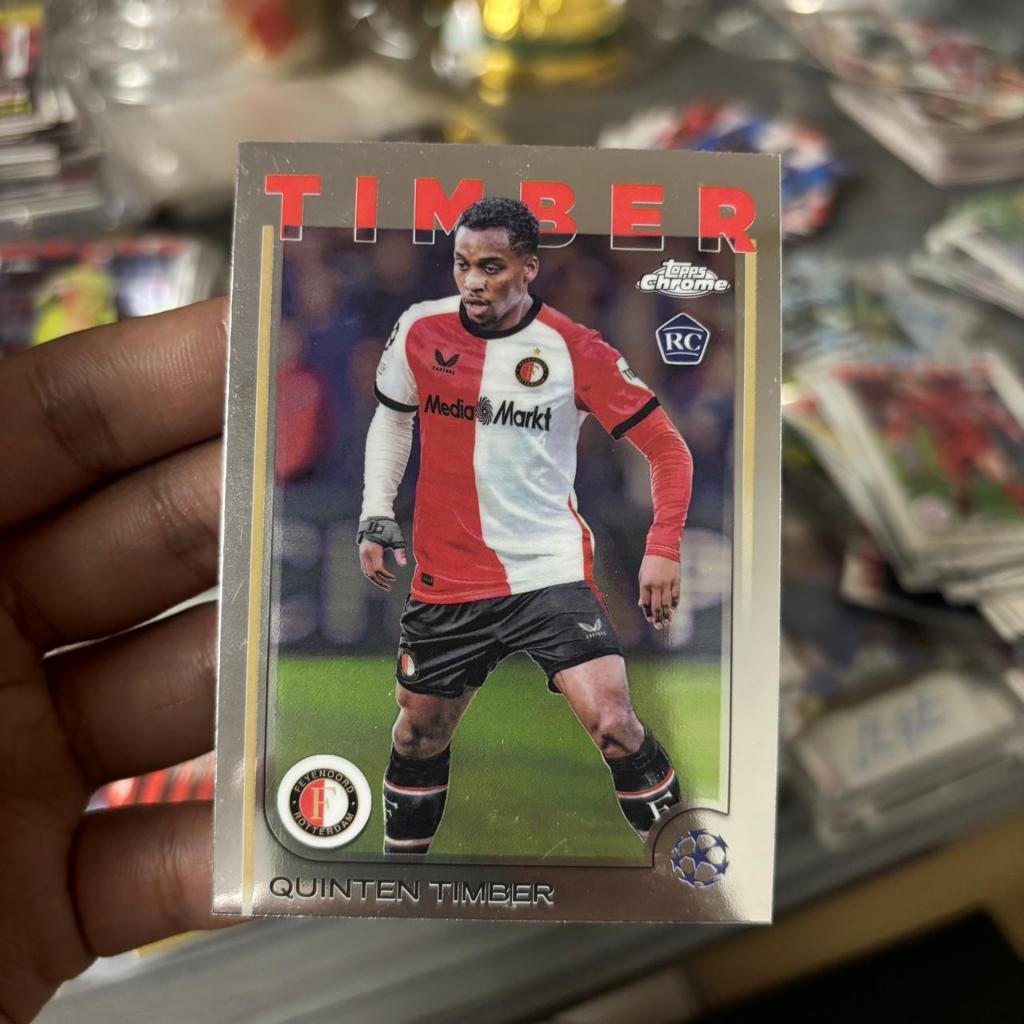 Kartu Bola Timber RC Topps Chrome Feyenoord Original