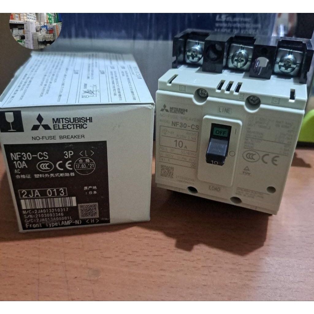MCCB/NFB MITSUBISHI NF30-CS 3P 10A ORIGINAL