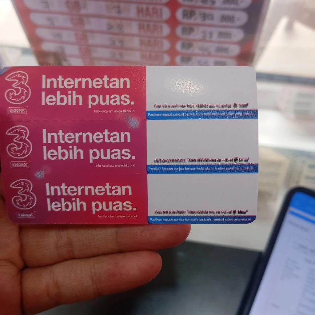3Three / Tri Voucher Kosongan Nasional Untuk Inject