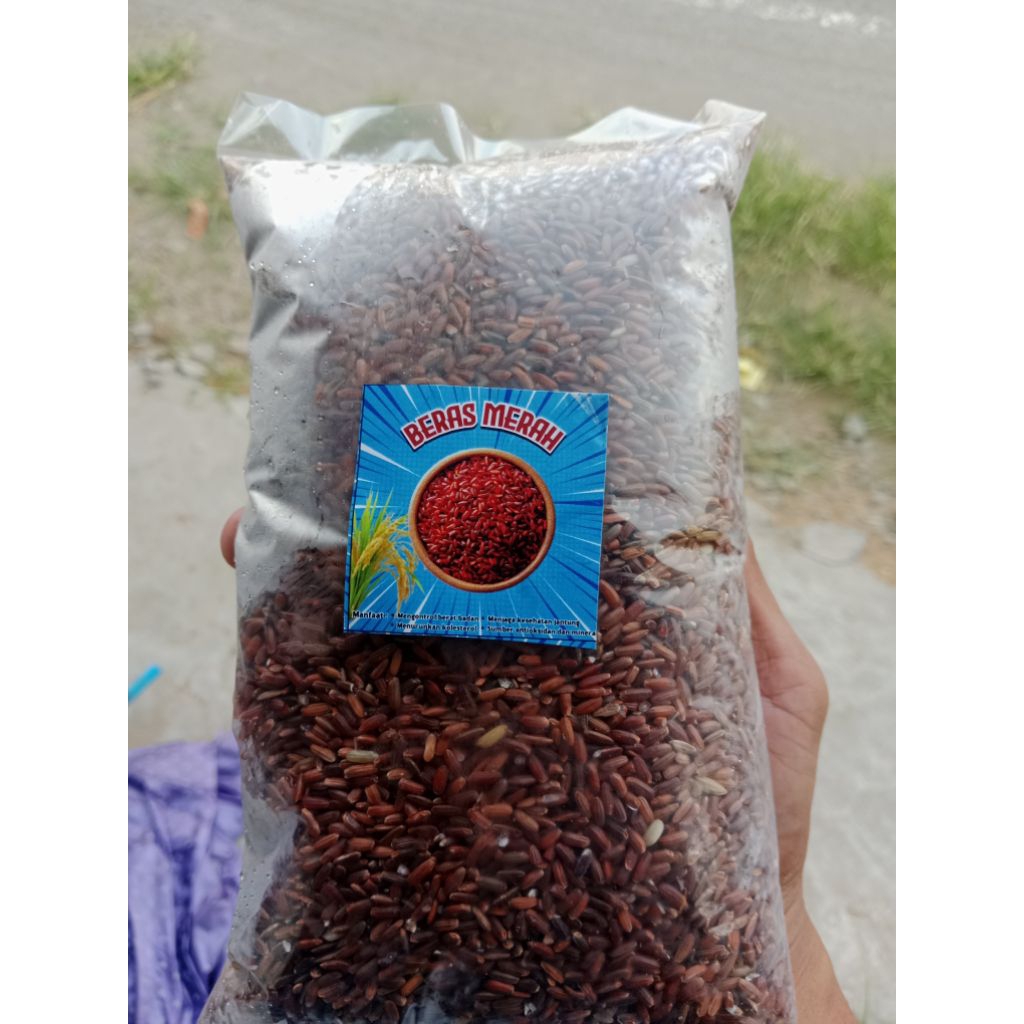 Beras merah original 1kg untuk diet dan diabetes