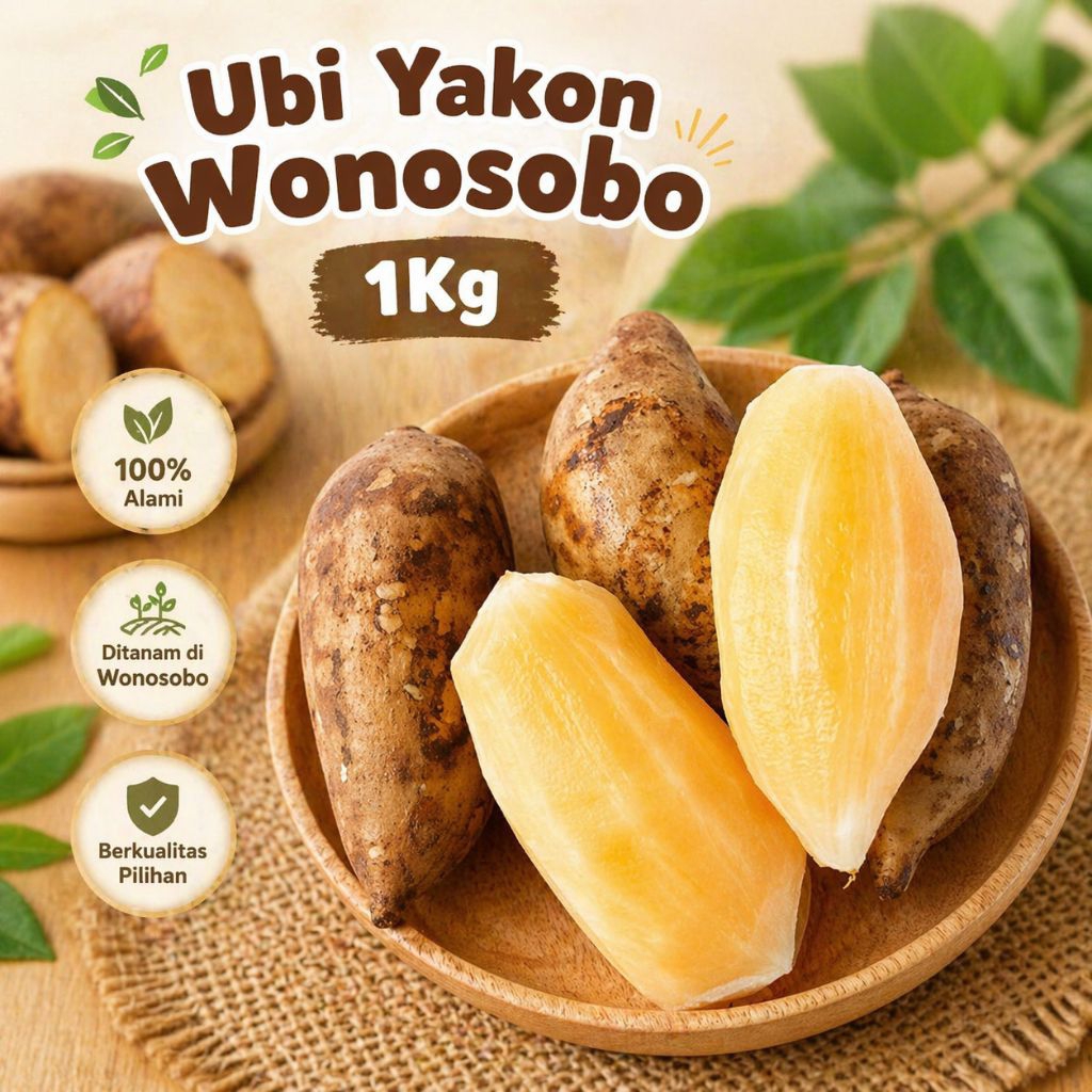 Ubi Yakon Wonosobo 1Kg Fresh | Ubi Yakon Asli Manis Renyah
