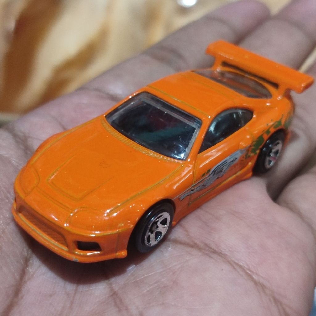diecast replika hotwheels hw Toyota supra MK4 orange brian fast and furious fnf 2013 loose rare lang