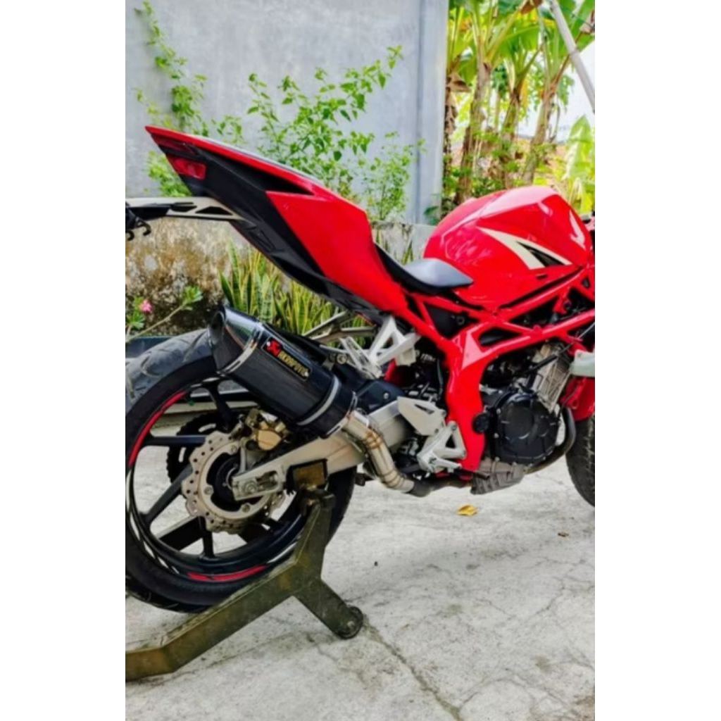 BASS ADEM Knalpot Racing Akrapovic karbon +slipon free DB killer for CBR250RR CBR250R Thailand Cbr15
