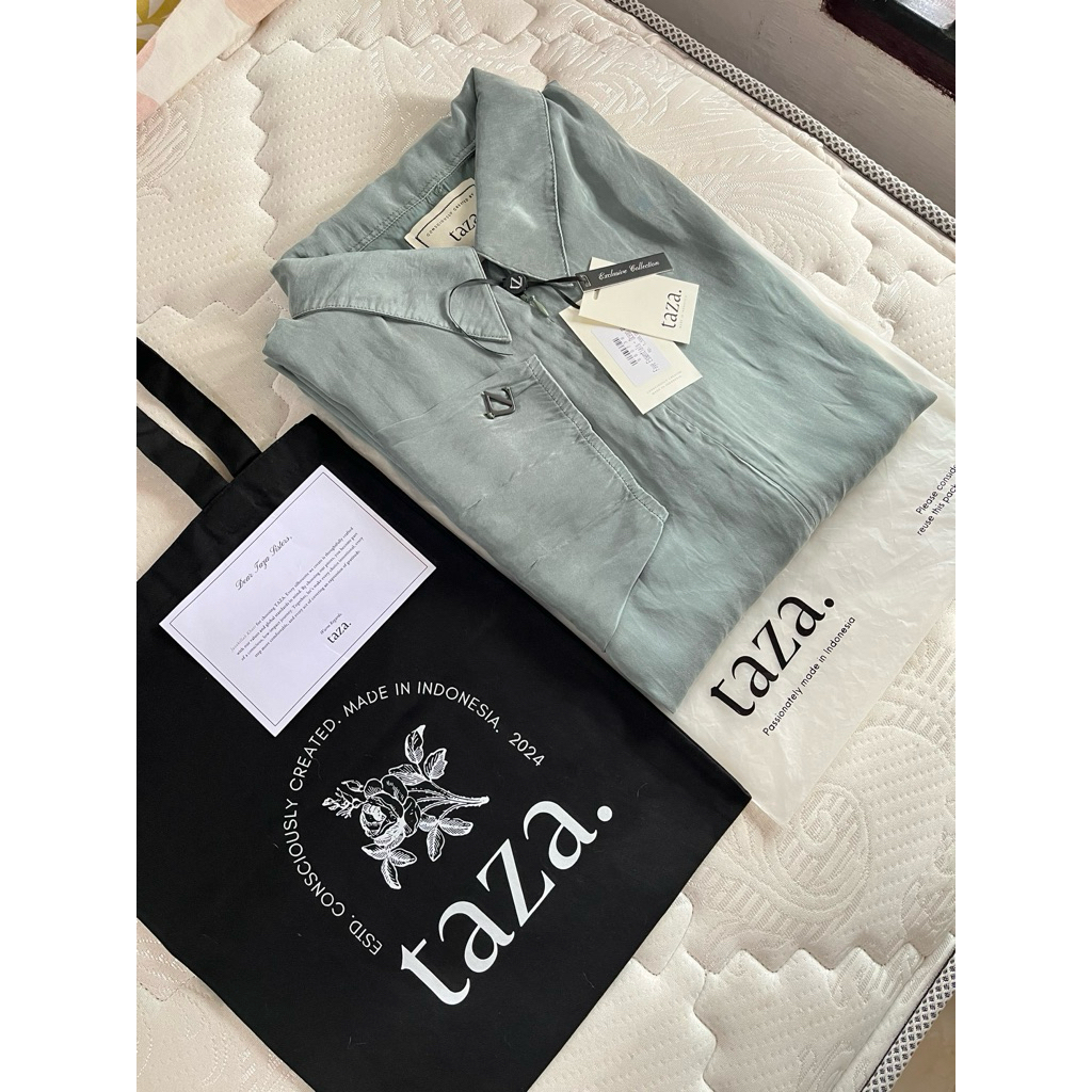 TAZA FAYE BARREL ABAYA SIZE L BLUE OCEAN