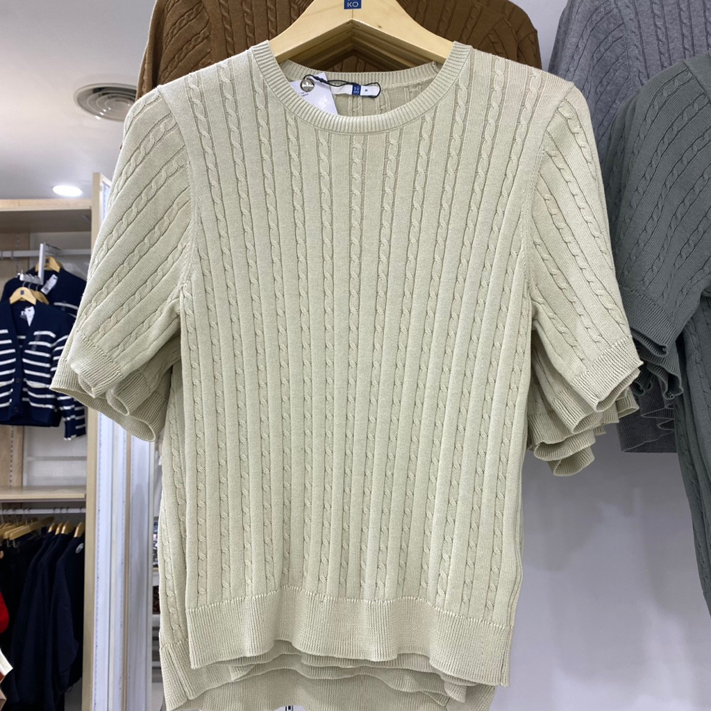 SUKO KNIT TOP BLOUSE WANITA RAJUT PENGAN PENDEK ORIGINAL MATAHARI