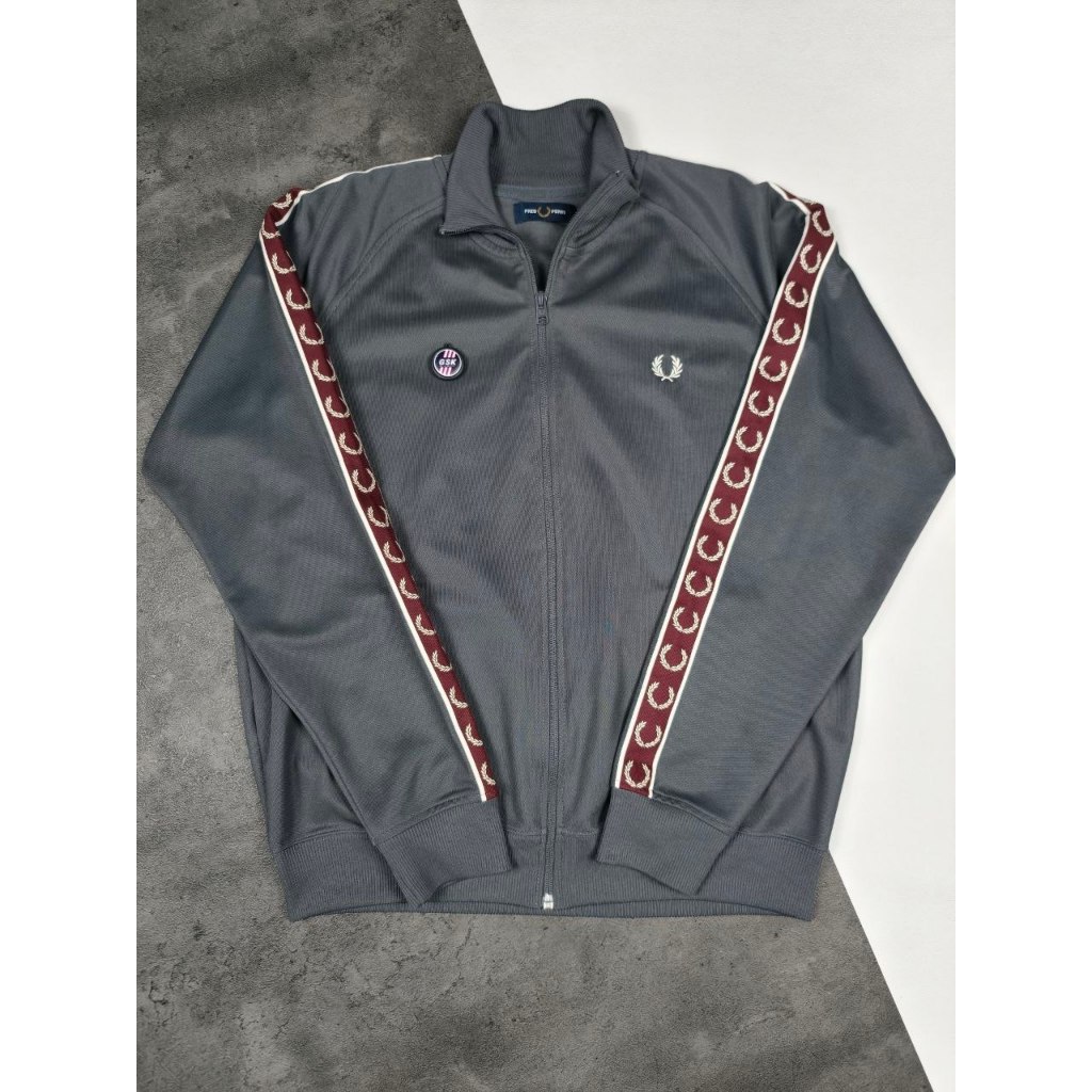 Fred Perry Tracktop Taped Grey Contrast - J4575 - R20 (100% Original)