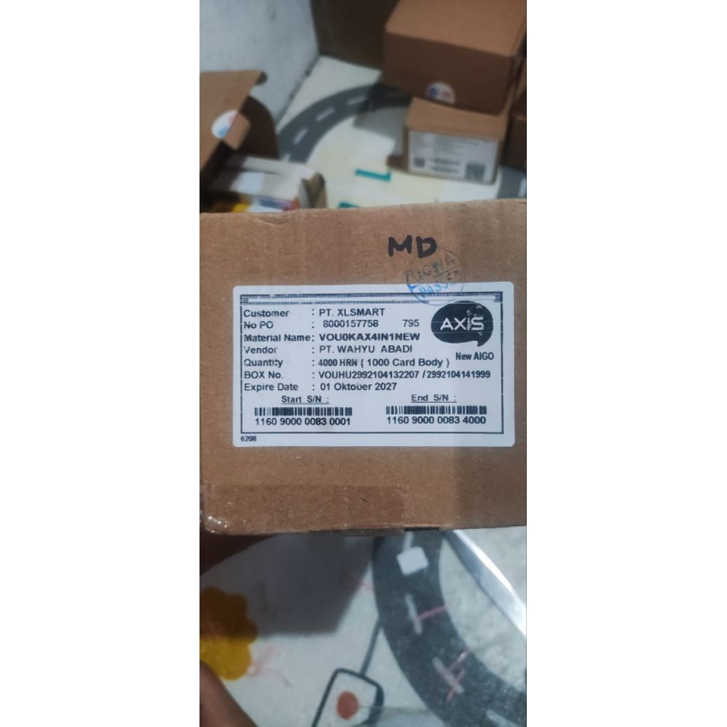 voucher kosong Axis 1box(4000sn)