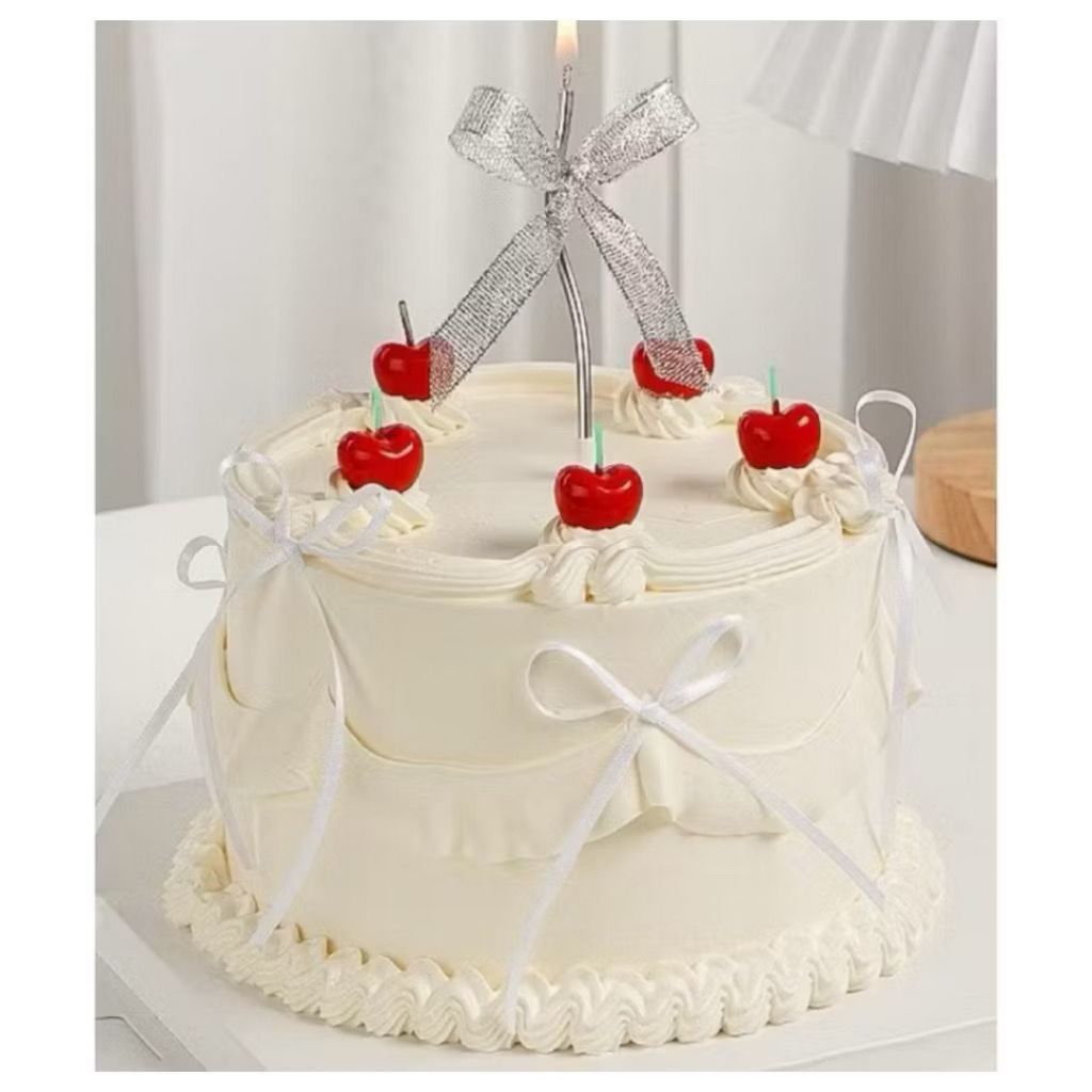 Lilin ulang tahun bentuk cherry lucu aesthetic lilin cherry birthday cake lilin bentuk cherry lilin 