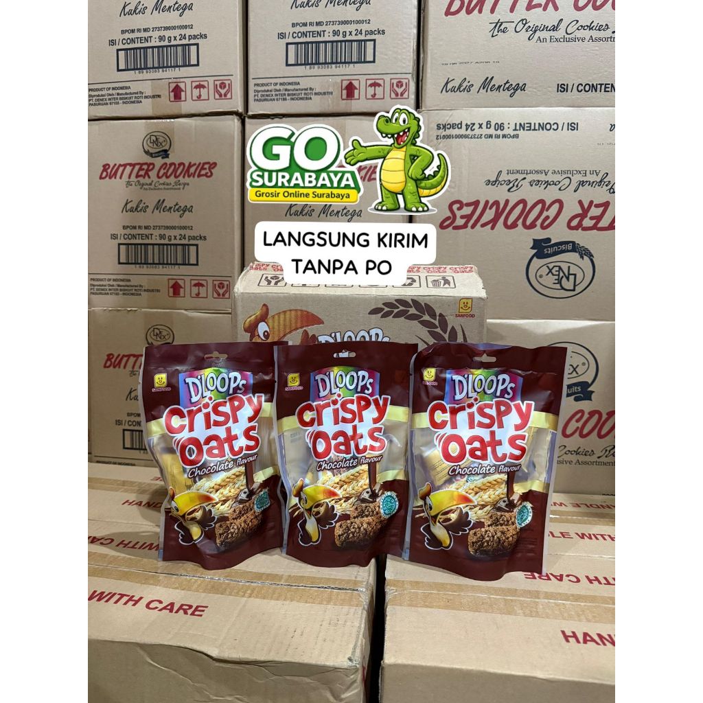 DLOOPS crispy oat 100 GRAM 1 dus isi 12 pouch