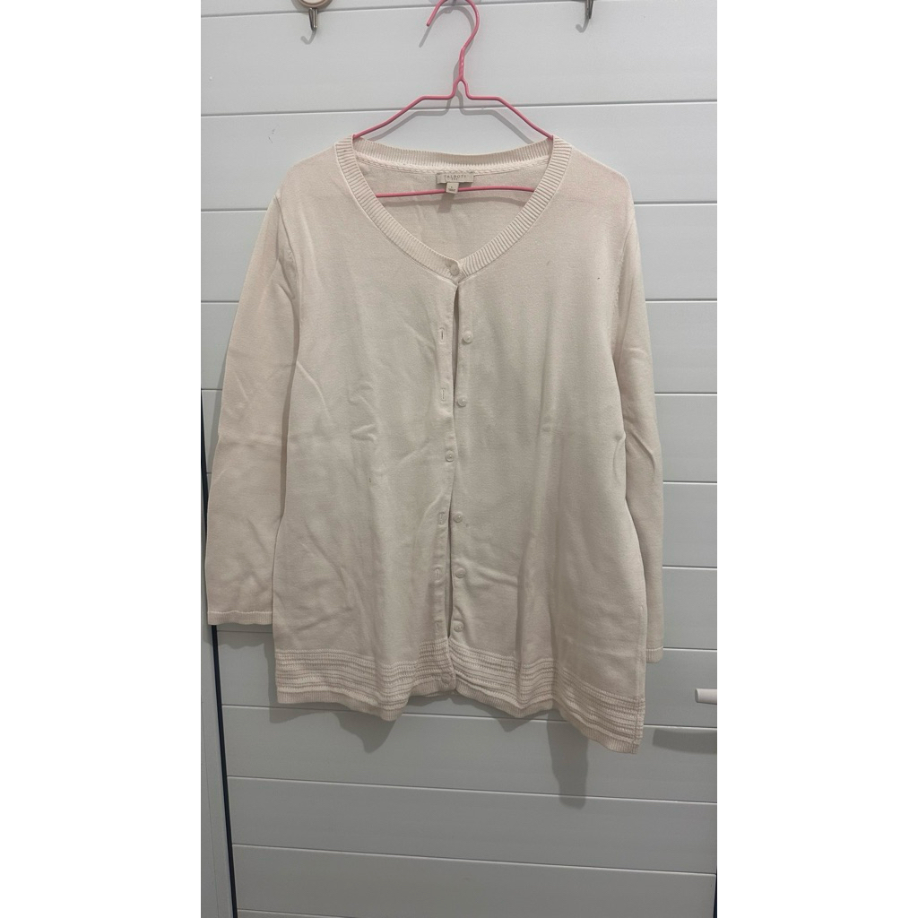 Preloved Cardigan Putih polos panjang