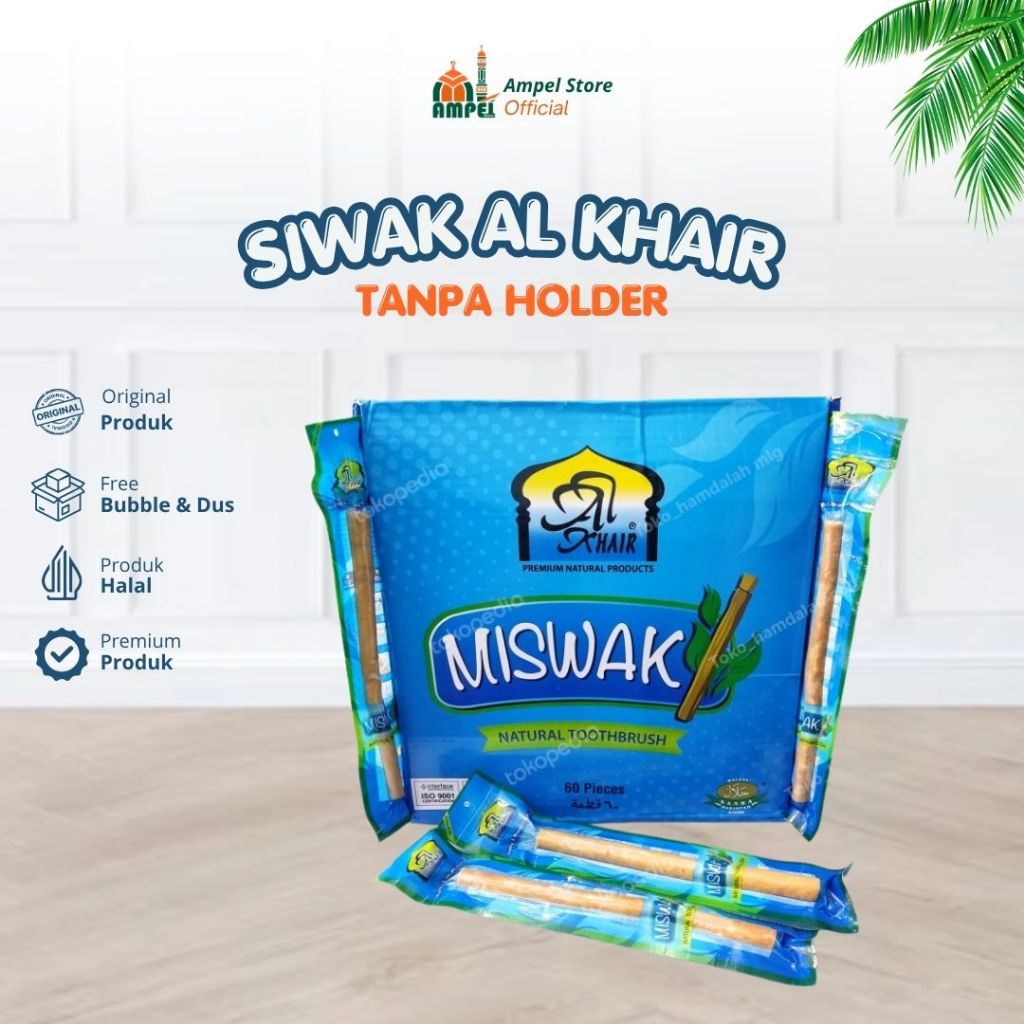 Siwak Al Khair Besar Perlengkapan Sholat Pria untuk Perawatan Gigi dan Mulut Siwak Asli Arab Saudi