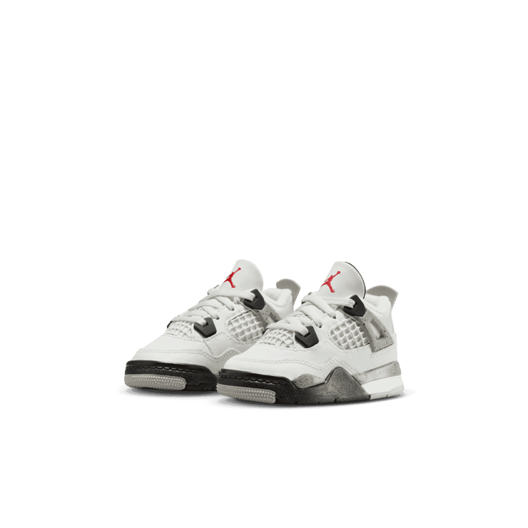Ready Stock Air Jordan 4 Retro 'White Cement' Baby/Toddler Shoes (TD) IB4387-100