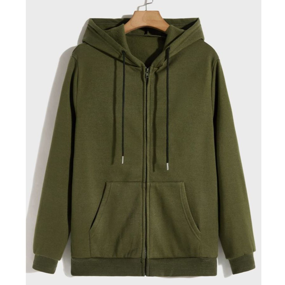 Hoodie Zipper Olive Unisex Pria Wanita  M -L - XL - XXL / Hoodie Warna Olive Pria//hoodie pria kece