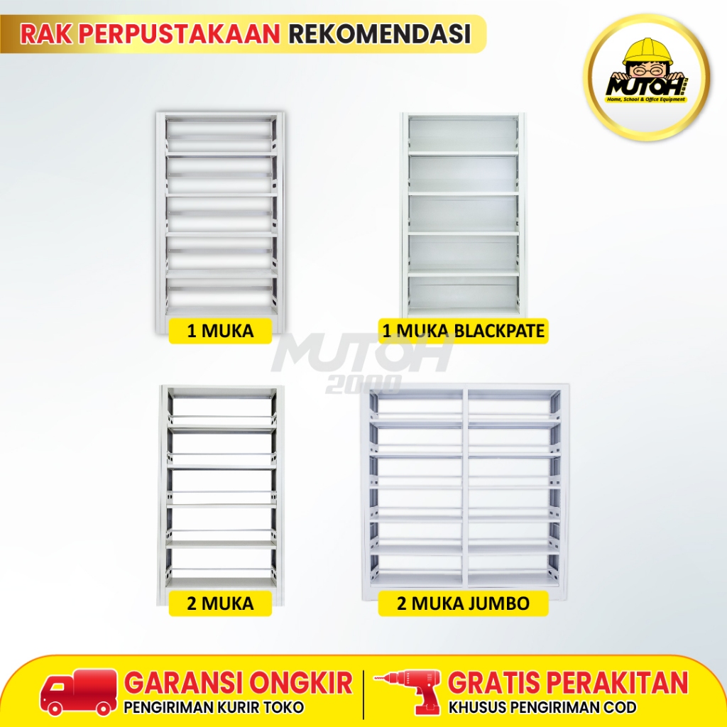 RAK BUKU BESI RAK BUKU PERPUSTAKAAN MUTOH2000 SERIES