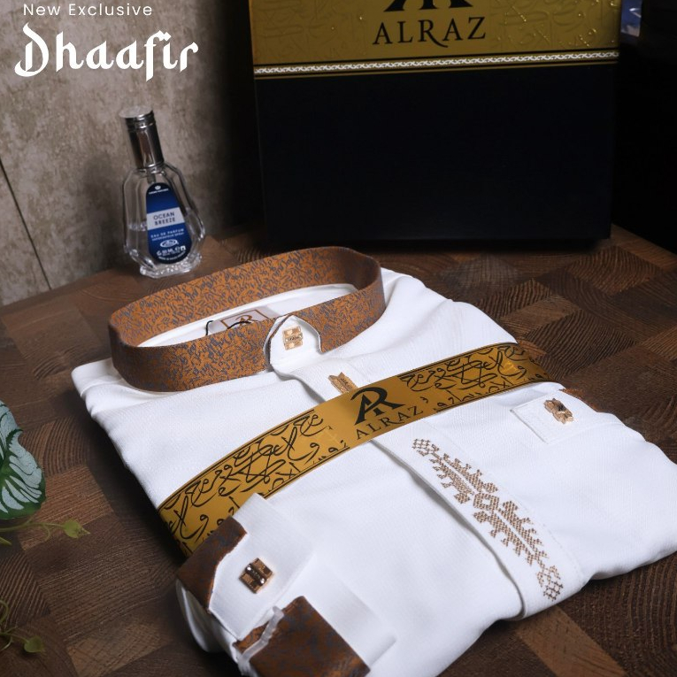 Alraz Koko Eksklusif Dhaafir 2603 Light Cream BOX Premium – Baju Muslim Pria Premium Bisa COD