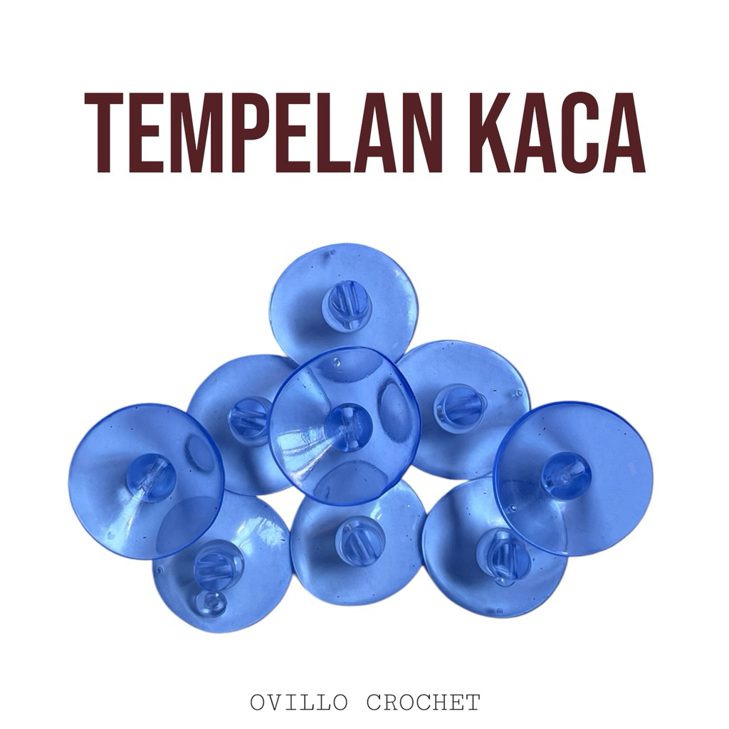 Tempelan Kaca 3cm | Kop Kaca | Ceplokan Kaca