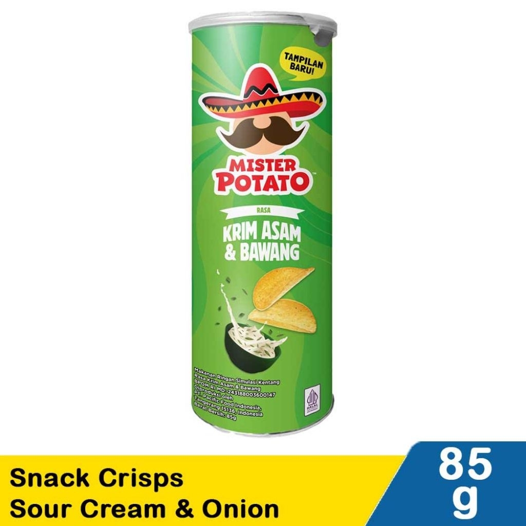 Mister Potato Snack Crisps Sour Cream & Onion 85g