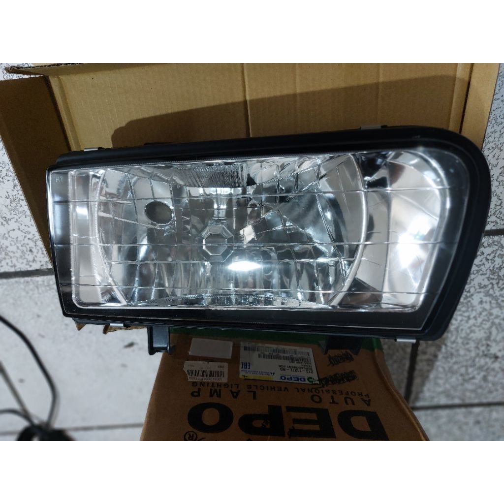 lampu depan / head lamp phanter capsul ( lh ) ( depo )
