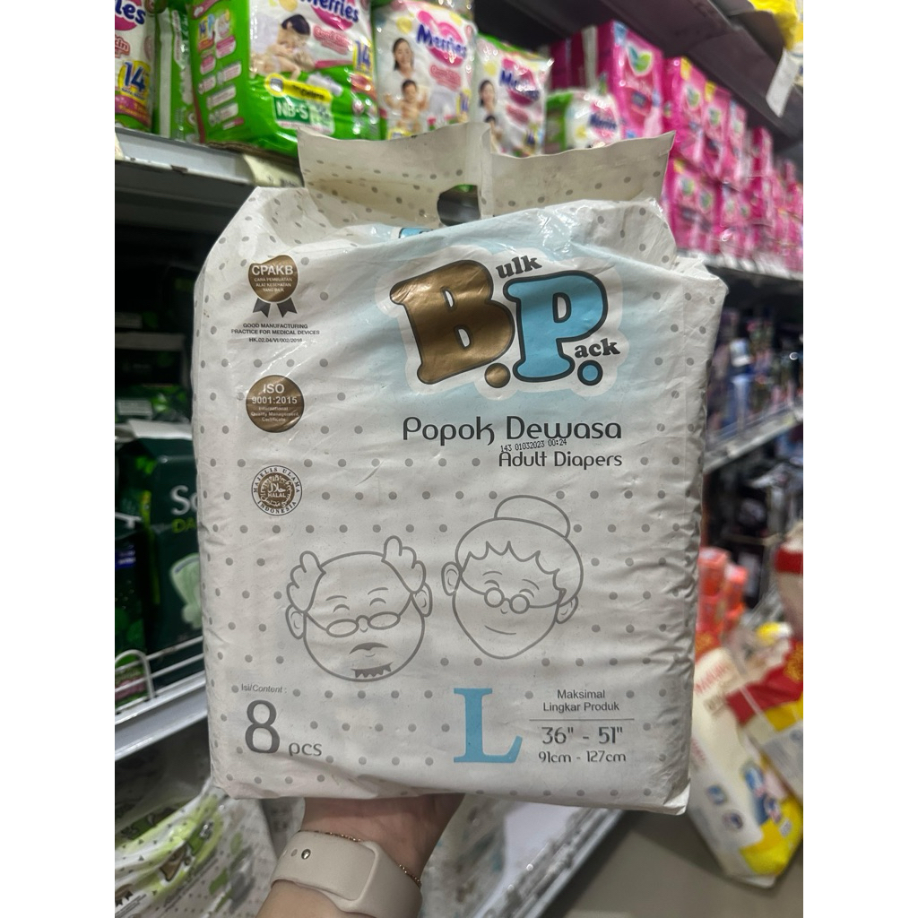BP BULK PACK PAMPERS DEWASA VERSI POPOK / adult diapers orang tua