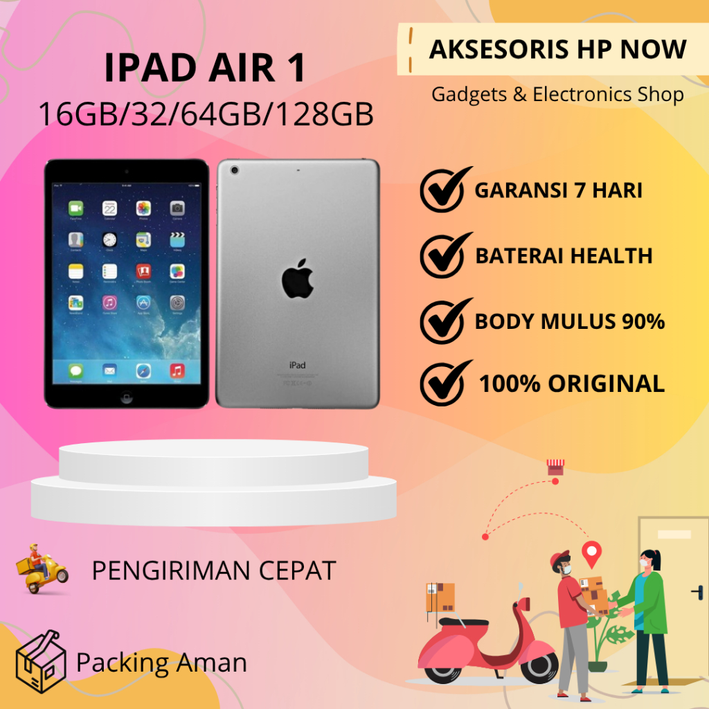 iPad Air 1 16GB 32GB 64GB 128GB Wifi Only Second Original | AHN