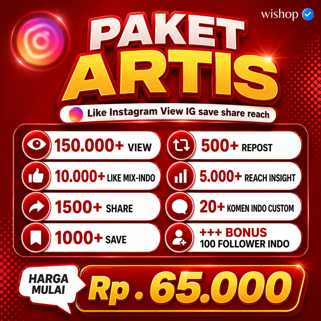 Paket View Instagranm Artis Like Indonesia Lengkap Reach Repost Komentar Permanen Share IG
