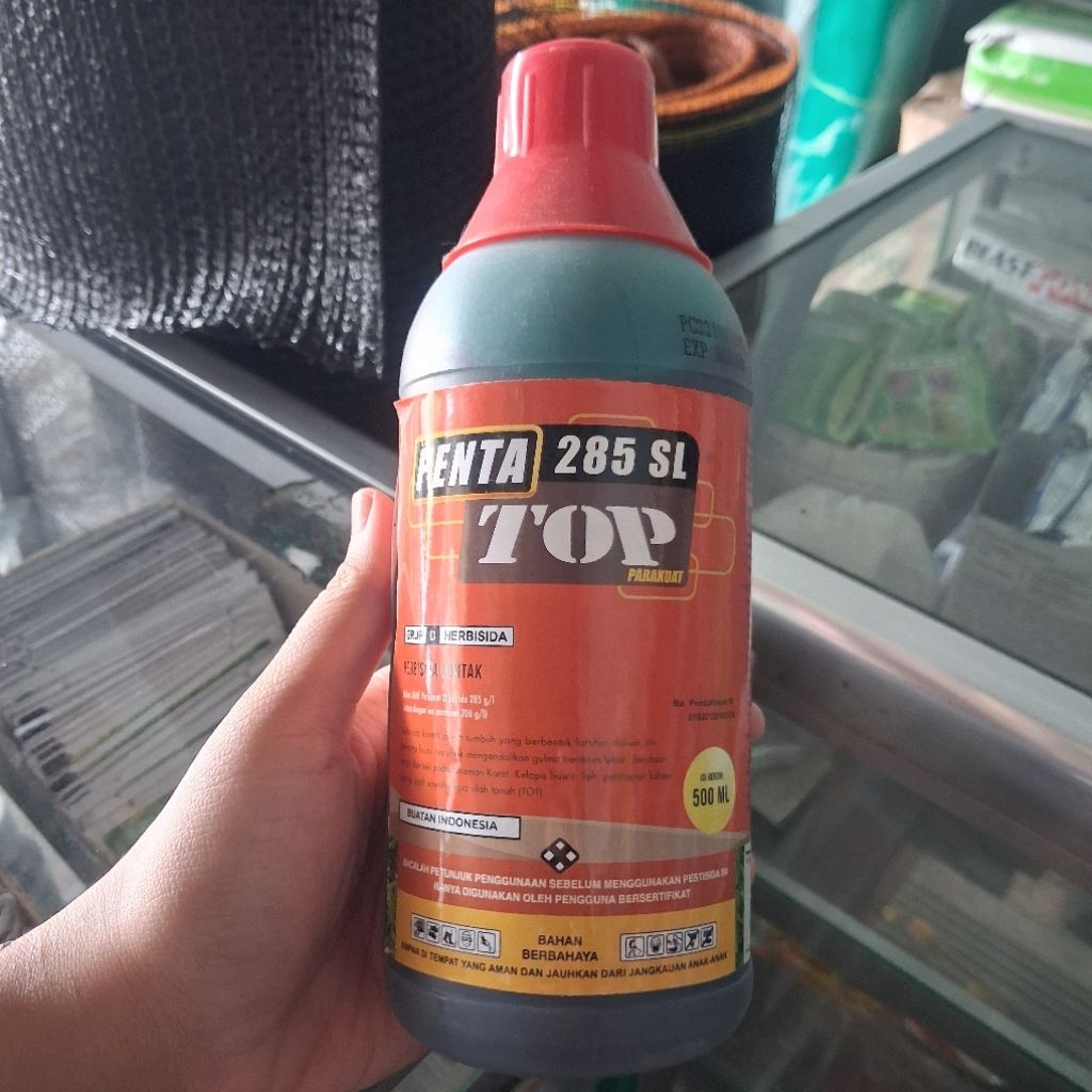 Herbisida PENTATOP 285SL Parakuat Diklorida pembasmi rumput purna tumbuh gulma berdaun lebar 500ml/1