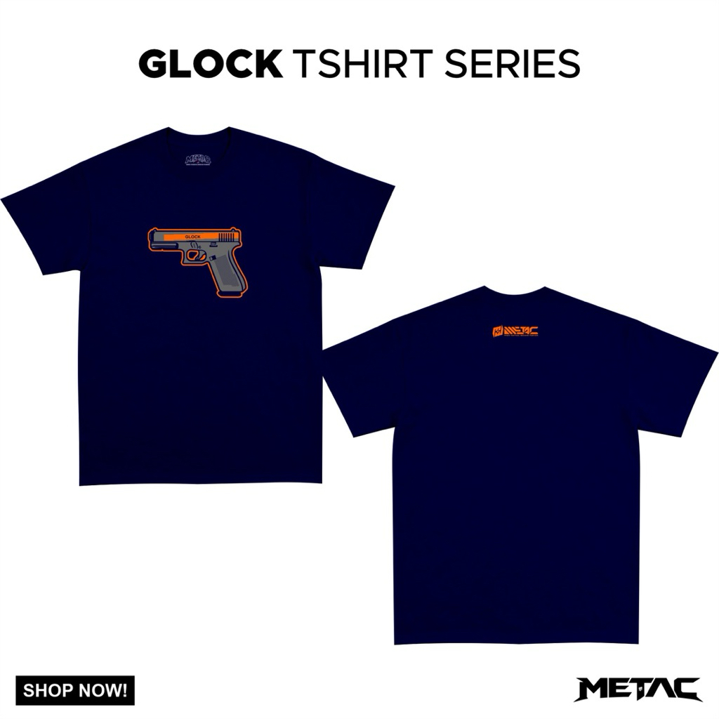Kaos Tactical | GLOCK NAVY | T-shirt Militer premium design | Premium quality