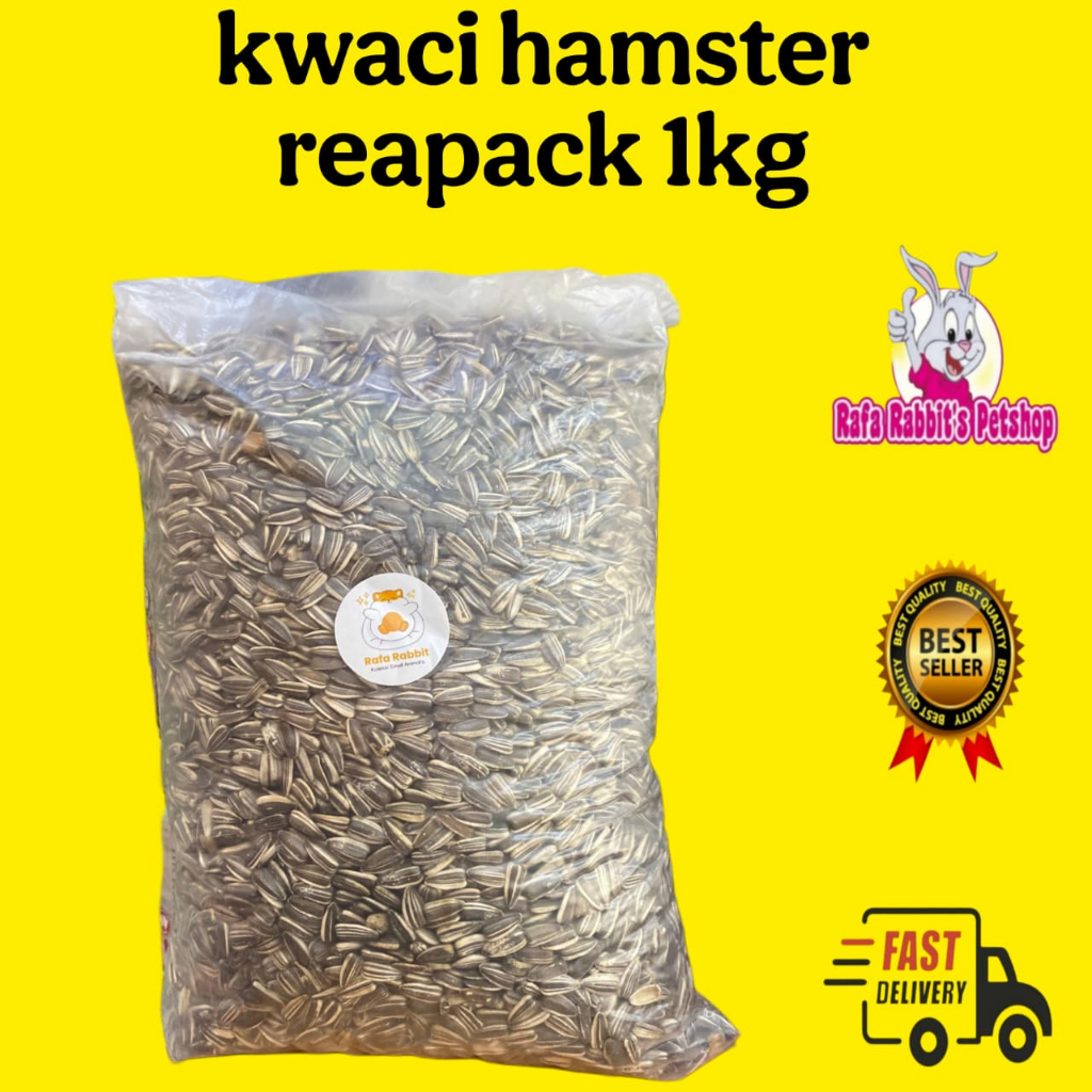 kuaci hamster kemasan 1kg hitam sangrai makanan hamster Hitam Spr 1kg | Kuaci Lovebird