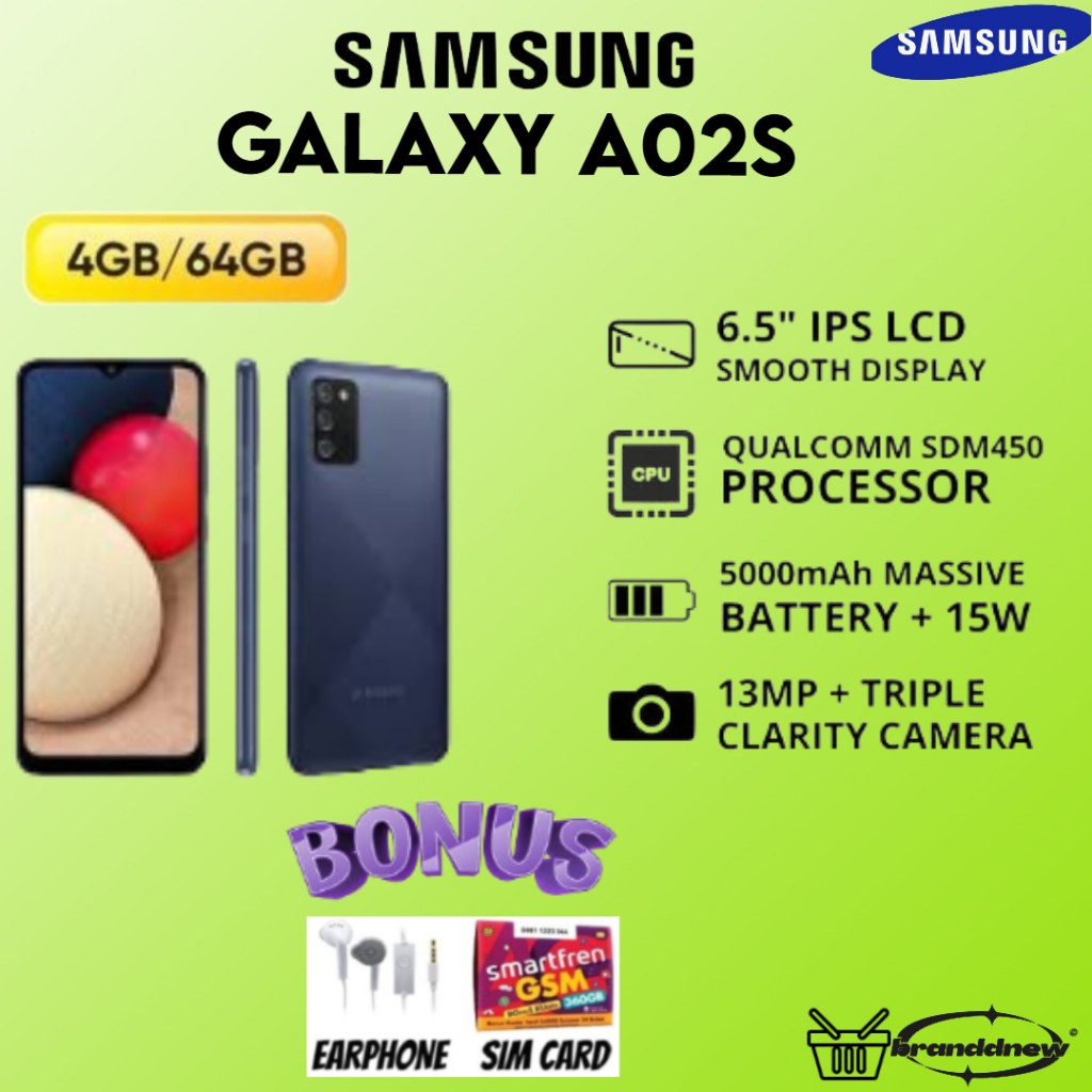 HP SAMSUNG A02s 4GB/64GB GARANSI RESMI DAN EXTRA BONUS