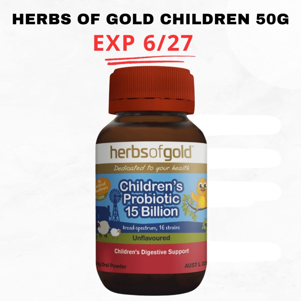 Exp 6/27 Herbs of Gold Children's Probiotic 15 Billion - Vitamin Pencernaan & Imunitas Anak Original