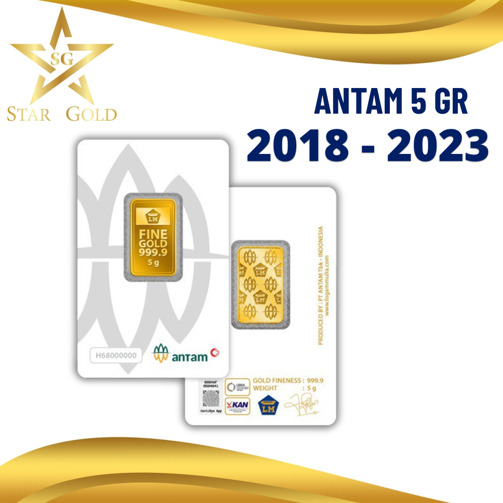 Star Gold Logam Mulia Antam Press ( LM ) 5 GR  2018 - 2023