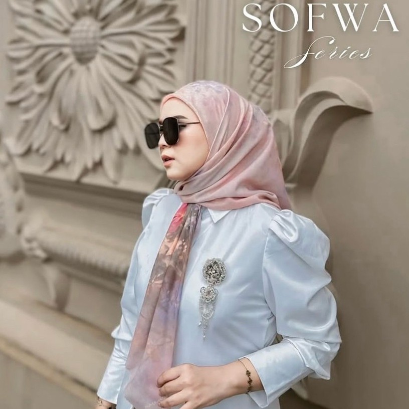 Maraya scarf - Hijab segi empat motif maraya scarf Sofwa series original