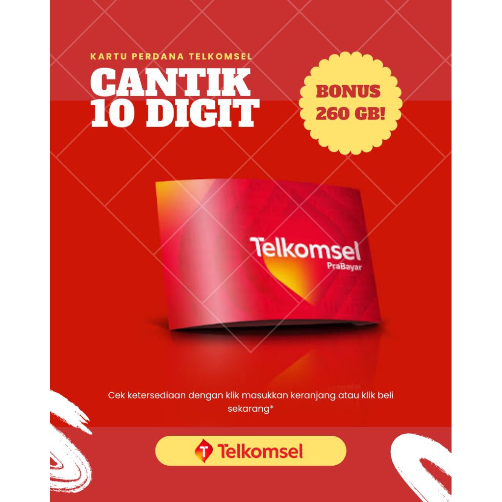 Nomor Cantik Telkomsel 10 Digit/Nomor Cantik 10 Digit/Kartu Perdana Telkomsel 10 Digit