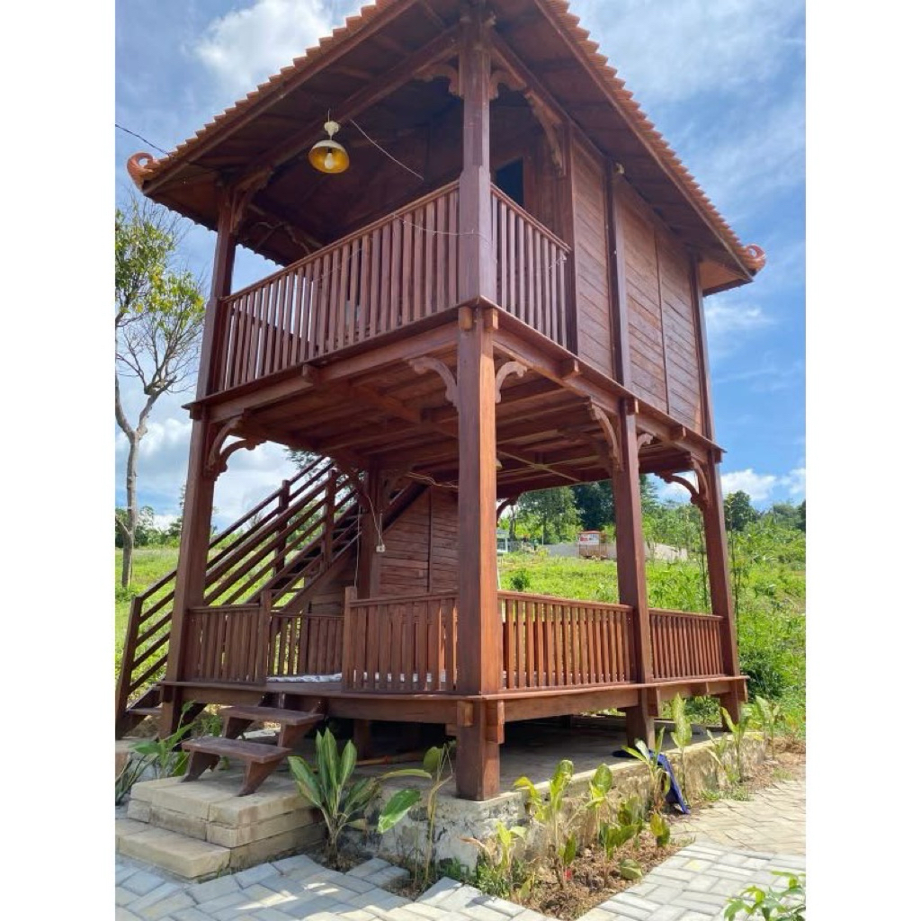 Rumah Kayu Jati Minimalis 2 Lantai (4x6) - Kualitas Grade B Jepara