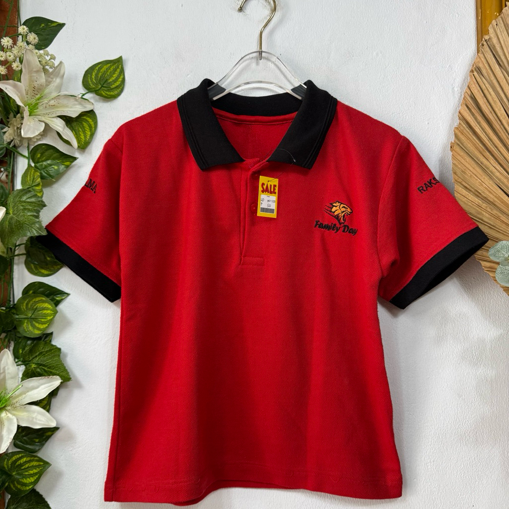 Polo t-shirt Merah Family day