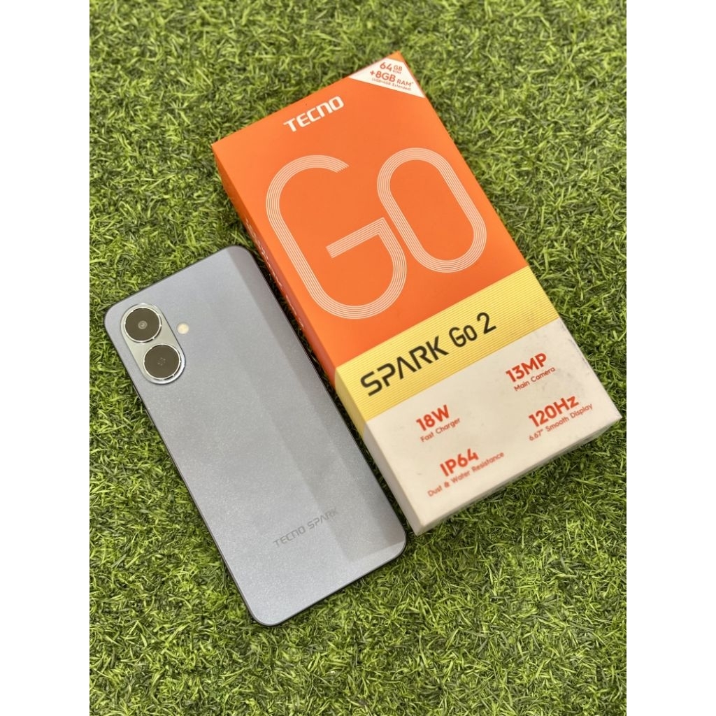 TECNO SPARK GO 2 4/128GB SECOND LENGKAP MULUS RESMI INDONESIA