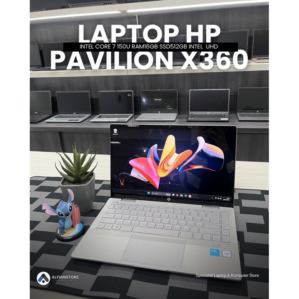 LAPTOP HP PAVILION X360 INTEL CORE 5 150U RAM16GB SSD512GB