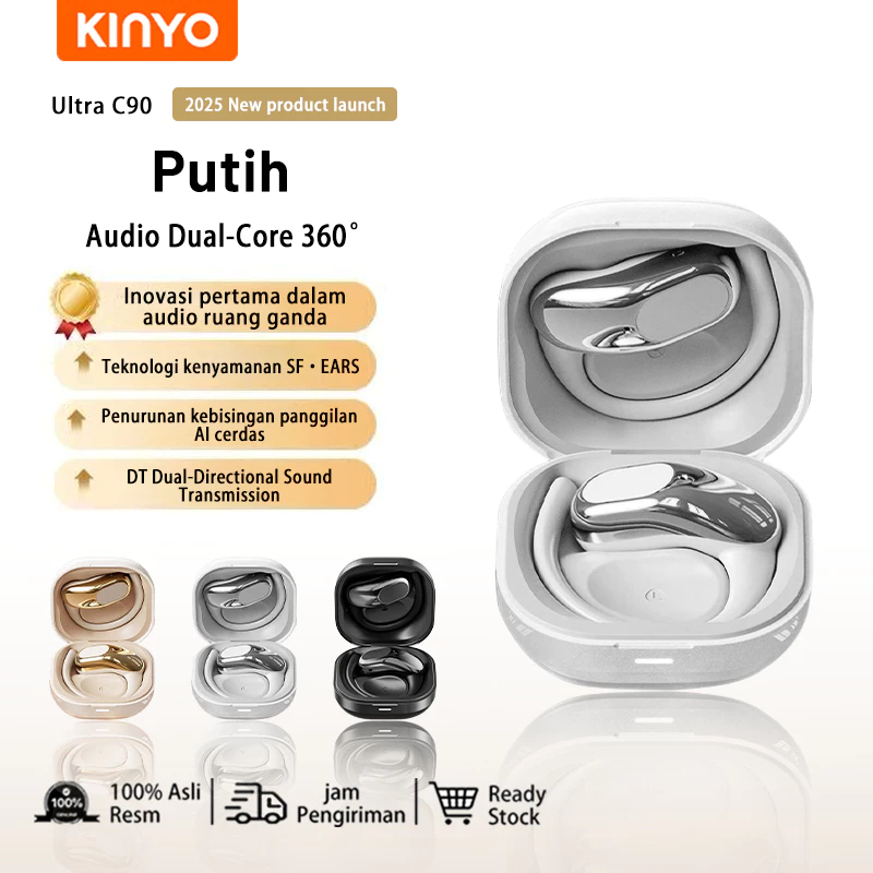 KINYO C90 TWS Gaming Anti Delay Low Latency 30 MS Headset Earphone Bluetooth 5.4 Garansi 1 Tahun