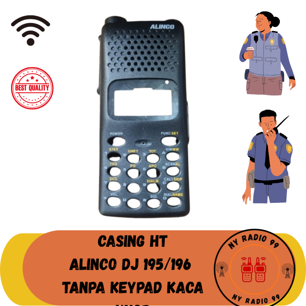 CASING HT ALINCO DJ 195 196 TANPA KNOP KEYPAD KACA