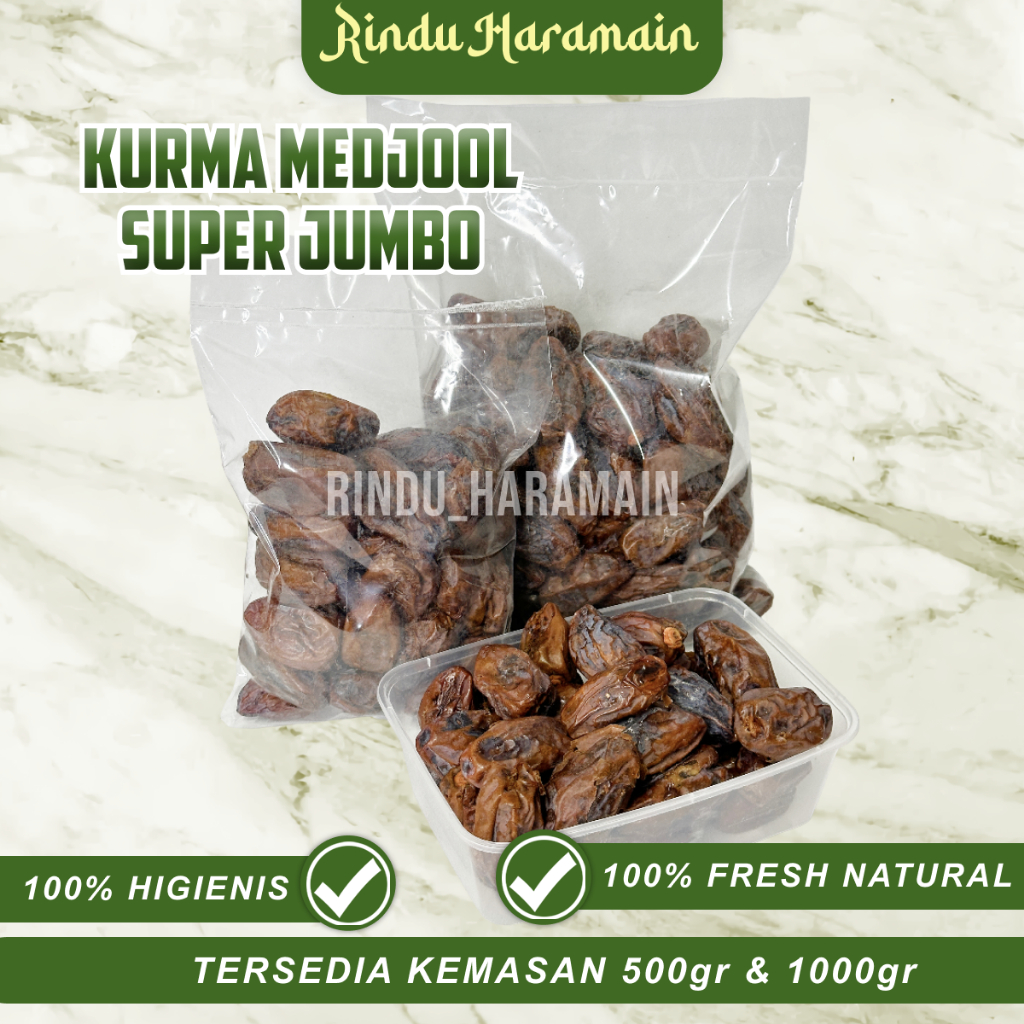 Kurma Medjool Super Jumbo 500g 1kg Premium Medjool Dates Curah Asli