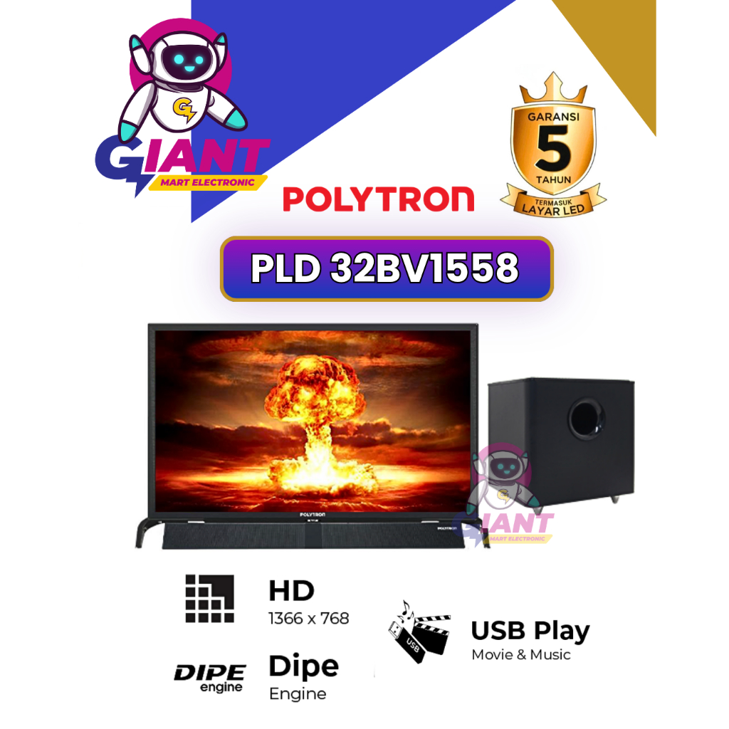 TV LED DIGITAL CINEMAX POLYTRON  PLD 32BV1558/ PLD32BV1558 / PLD-32BV1558 SOUND BAR 32 INCH