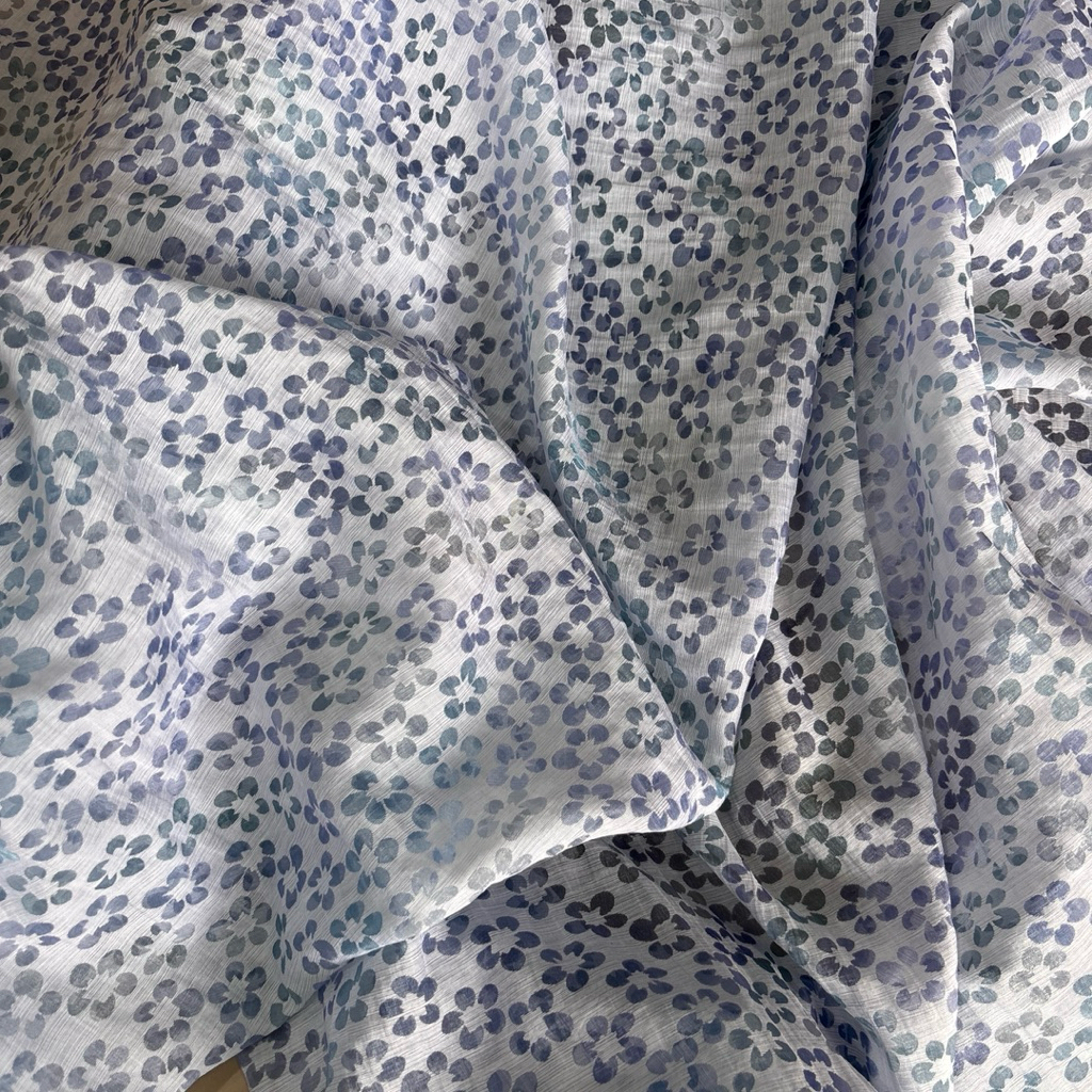 Kain motif bunga timbul - kain katun silky premium - kain motif premium - kain silky jaguar - kain s
