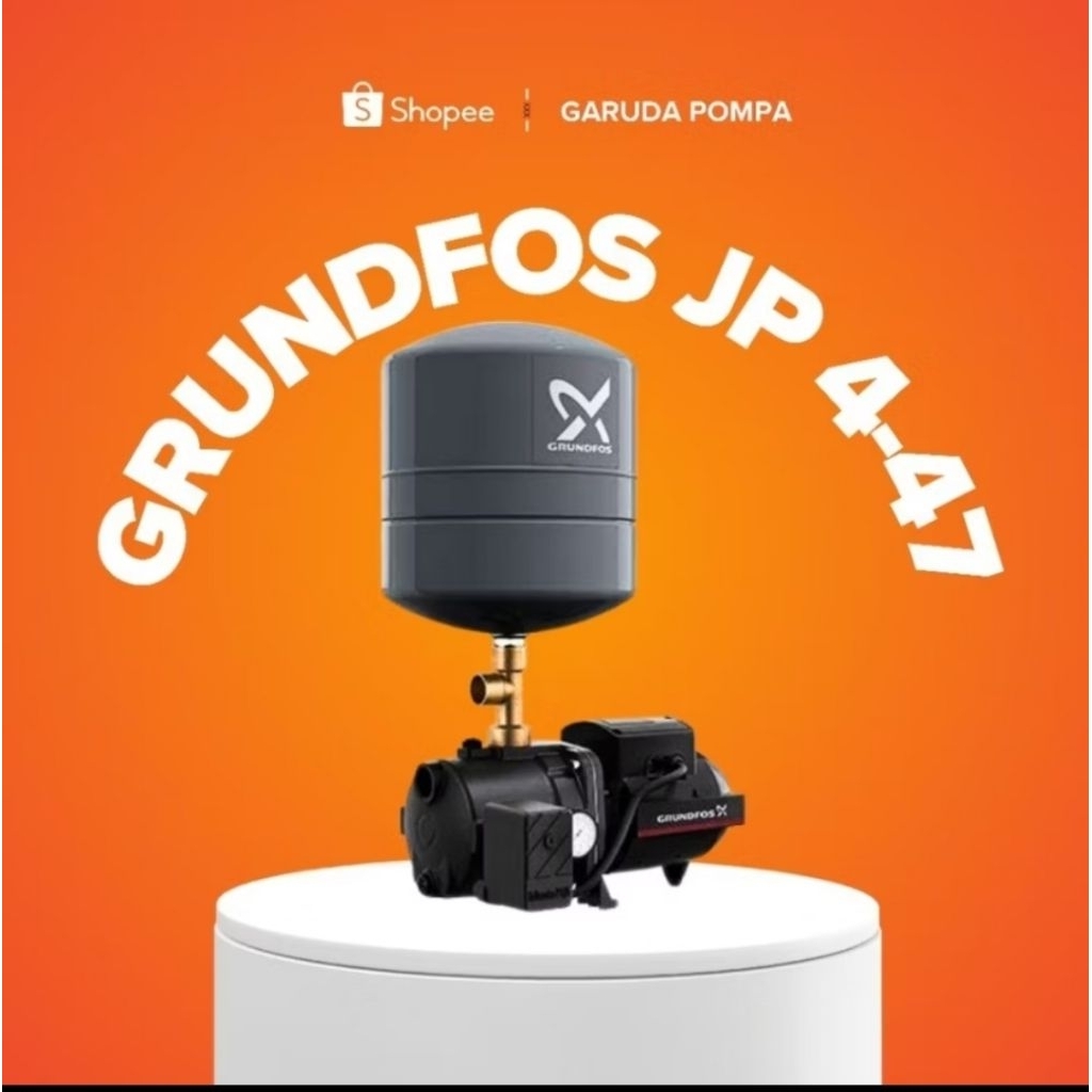 Grundfos JP 4-47 Ptv pompa air sumur dangkal stainless