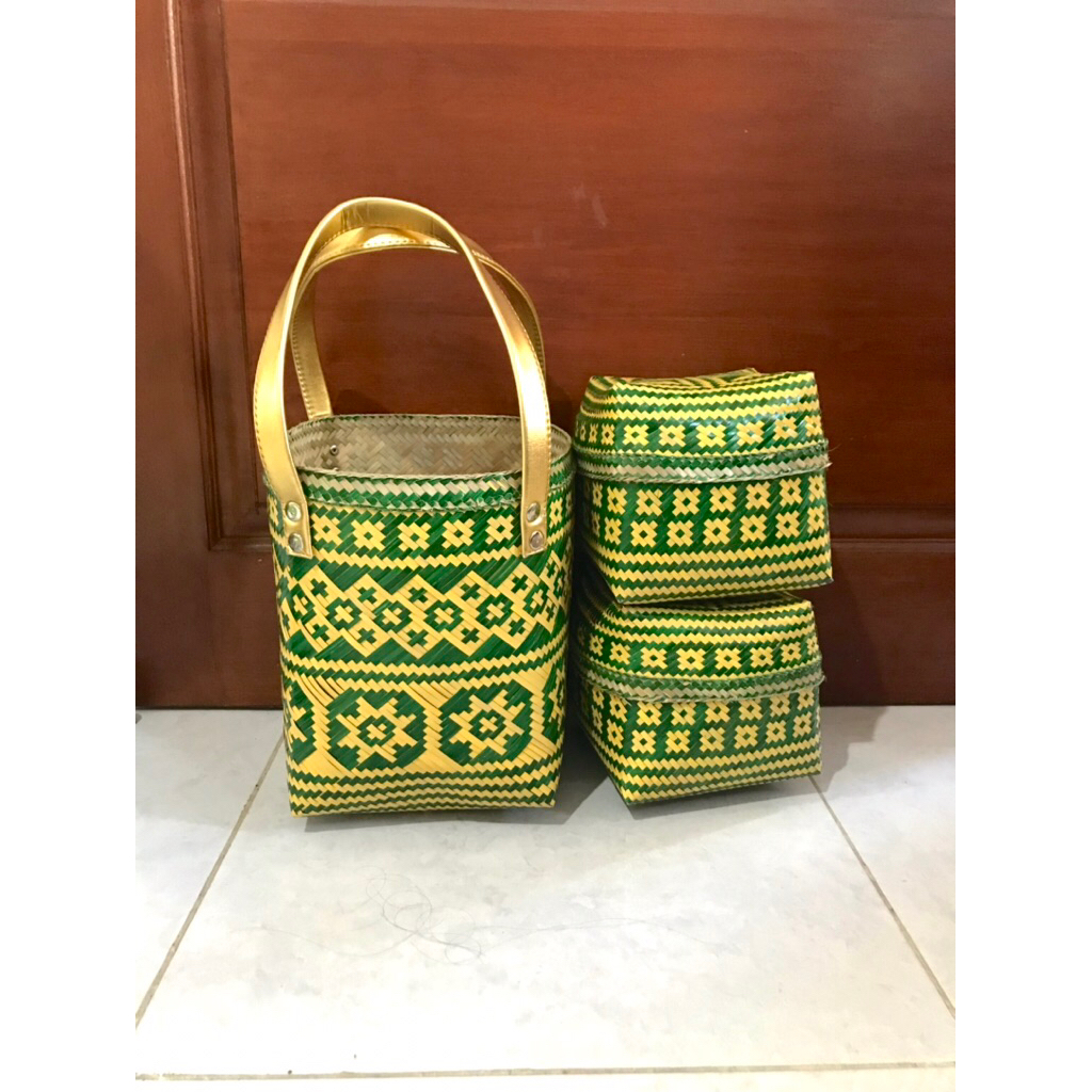 Tas keben bambu set isi 2