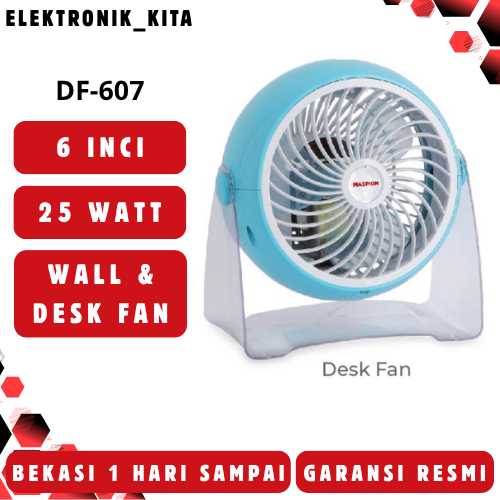 MASPION KIPAS ANGIN MEJA 6 INCI DF-607 DF 607 DF607 DESK FAN KIPAS KECIL BEKASI GARANSI RESMI
