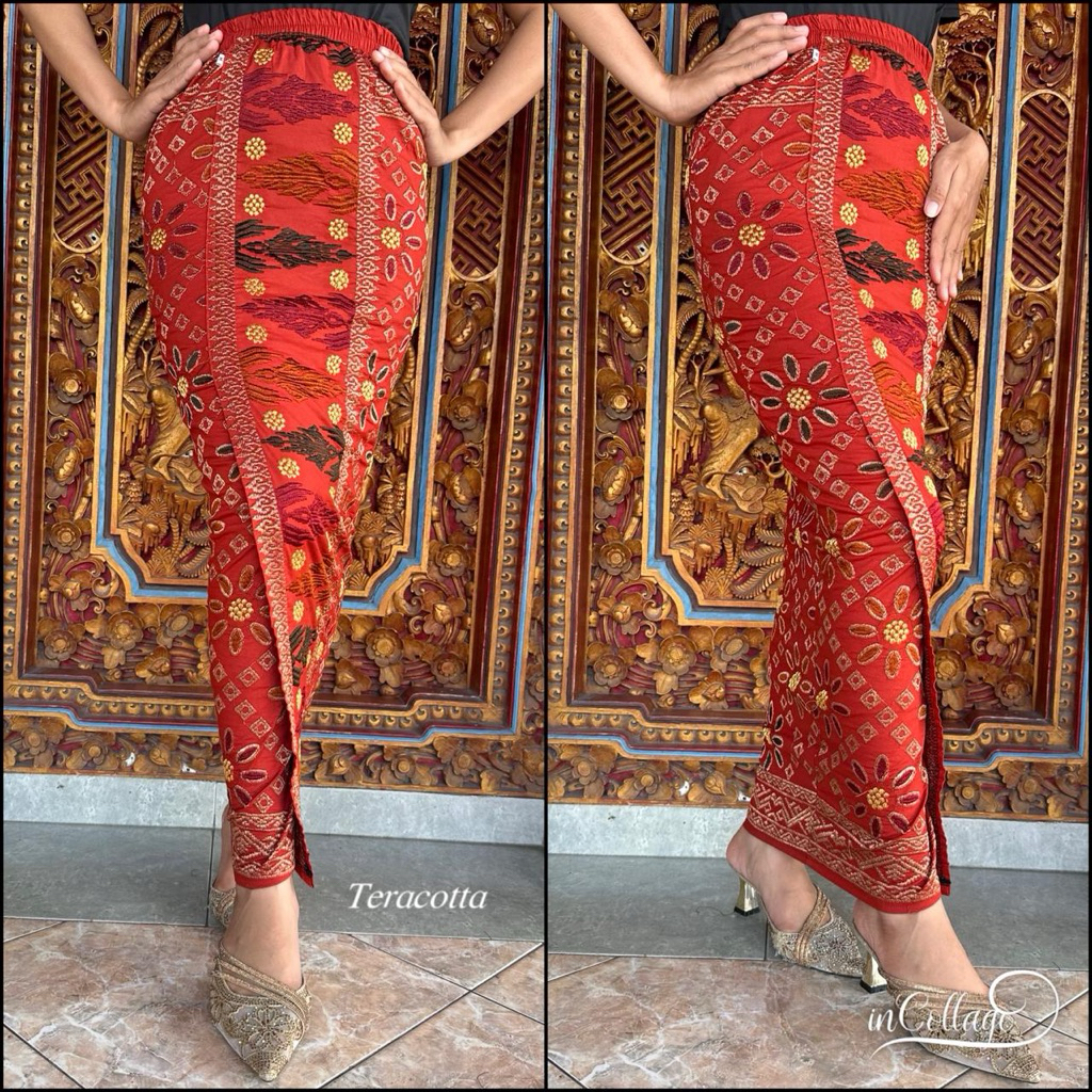 Kamen jadi bordir strait laseman motif songket || kamben jadi bordir strait || rok bali || kanabali