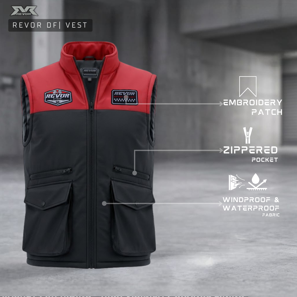 Rompi Vest Riding Revor DF Windproof