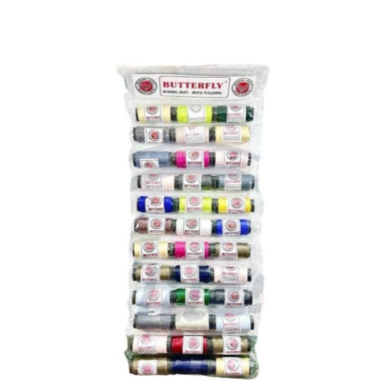 Benang Jahit Butterfly 1 lembar isi 36 pcs