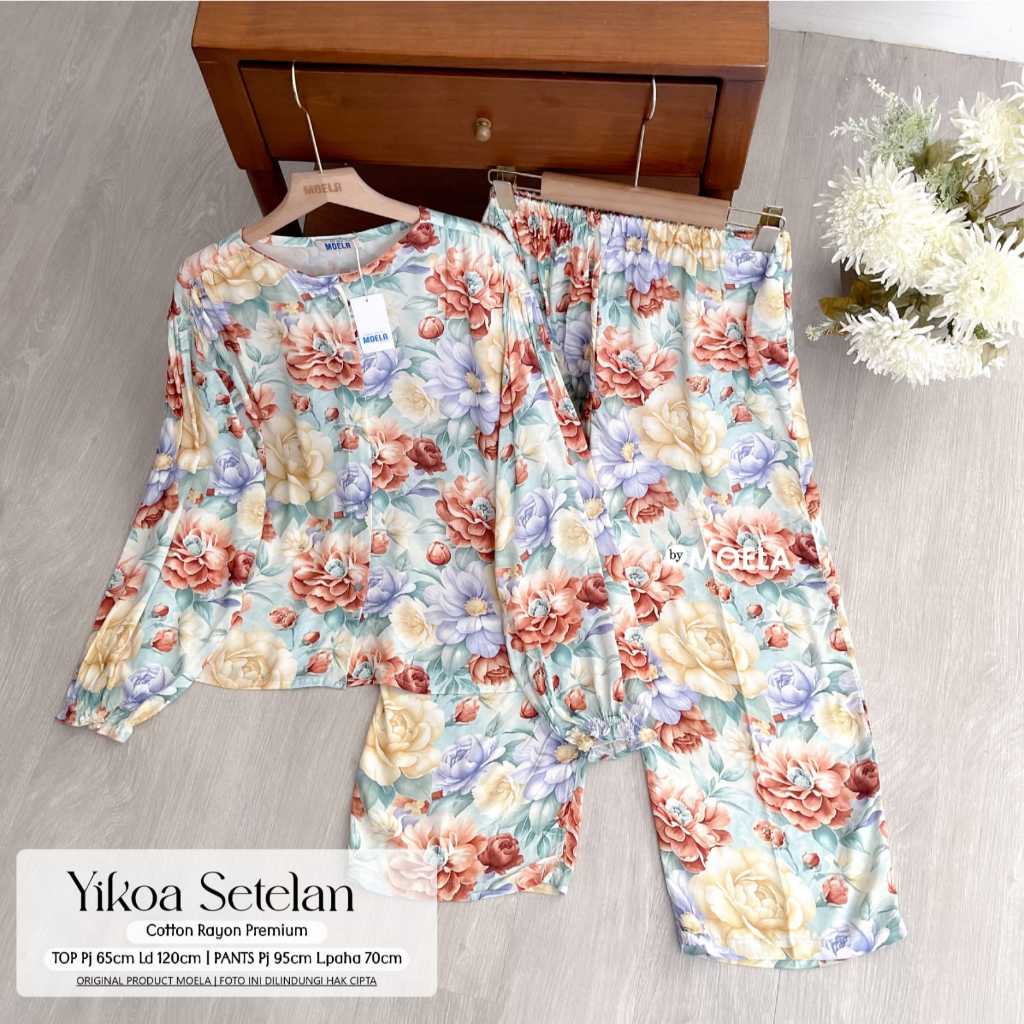 YIKOA SET COTTON RAYON PREMIUM SIMPEL NYAMAN KEKINIAN BY MOELA